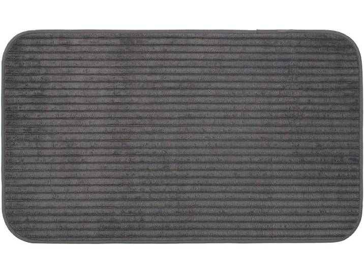 Gözze Berlin Höhe 7 mm rutschhemmend beschichtet fussbodenheizungsgeeignet Badteppich, Uni Farben, Cord Optik, waschbar