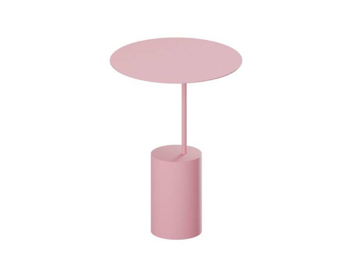 Metallbude Ciro Beistelltisch aus Edelstahl in verschiedenen Farben – für drinnen und draußen - Edelstahl pink lemonade Industrial, Modern