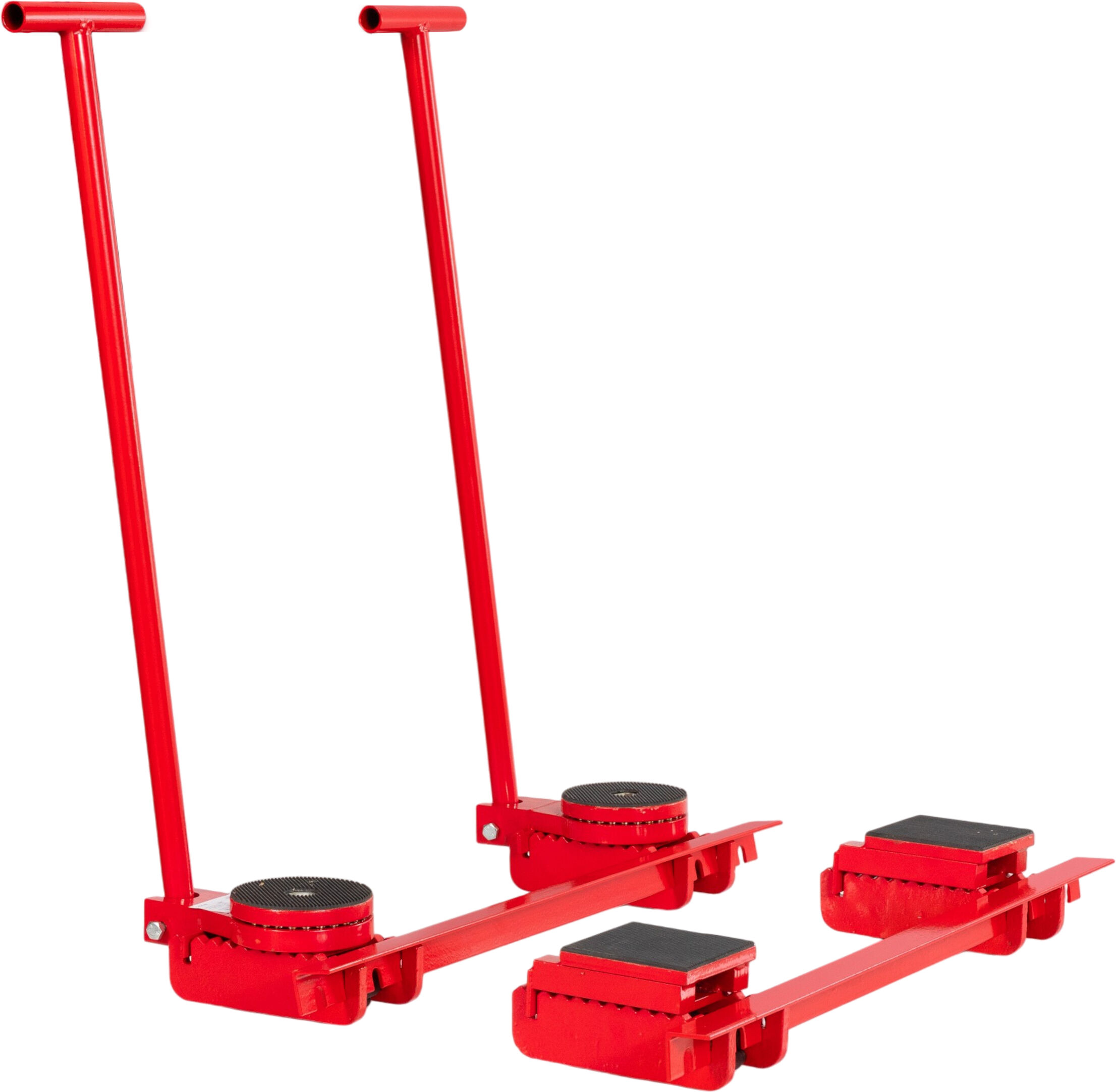 Set de rouleaux de transport 20 tonnes - 4 plateaux avec 2 barres de direction MW Tools TRS20