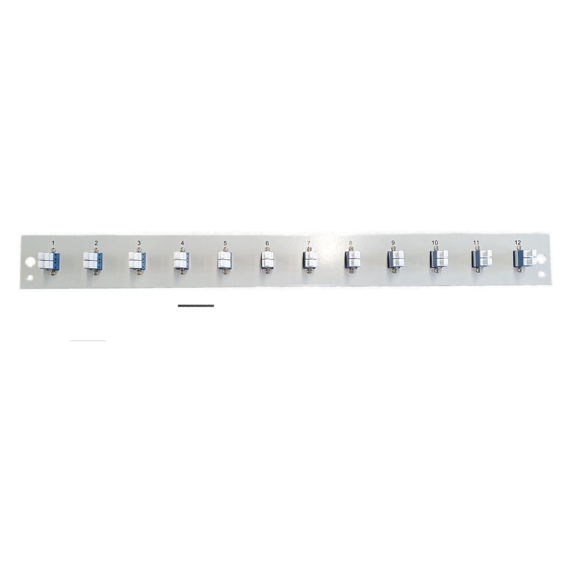 EFB Elektronik Bestückte Frontblende mit 12 x LC Duplex Kupplung OS2 schwarz (SB-FP-S-12SC-S-OS2)
