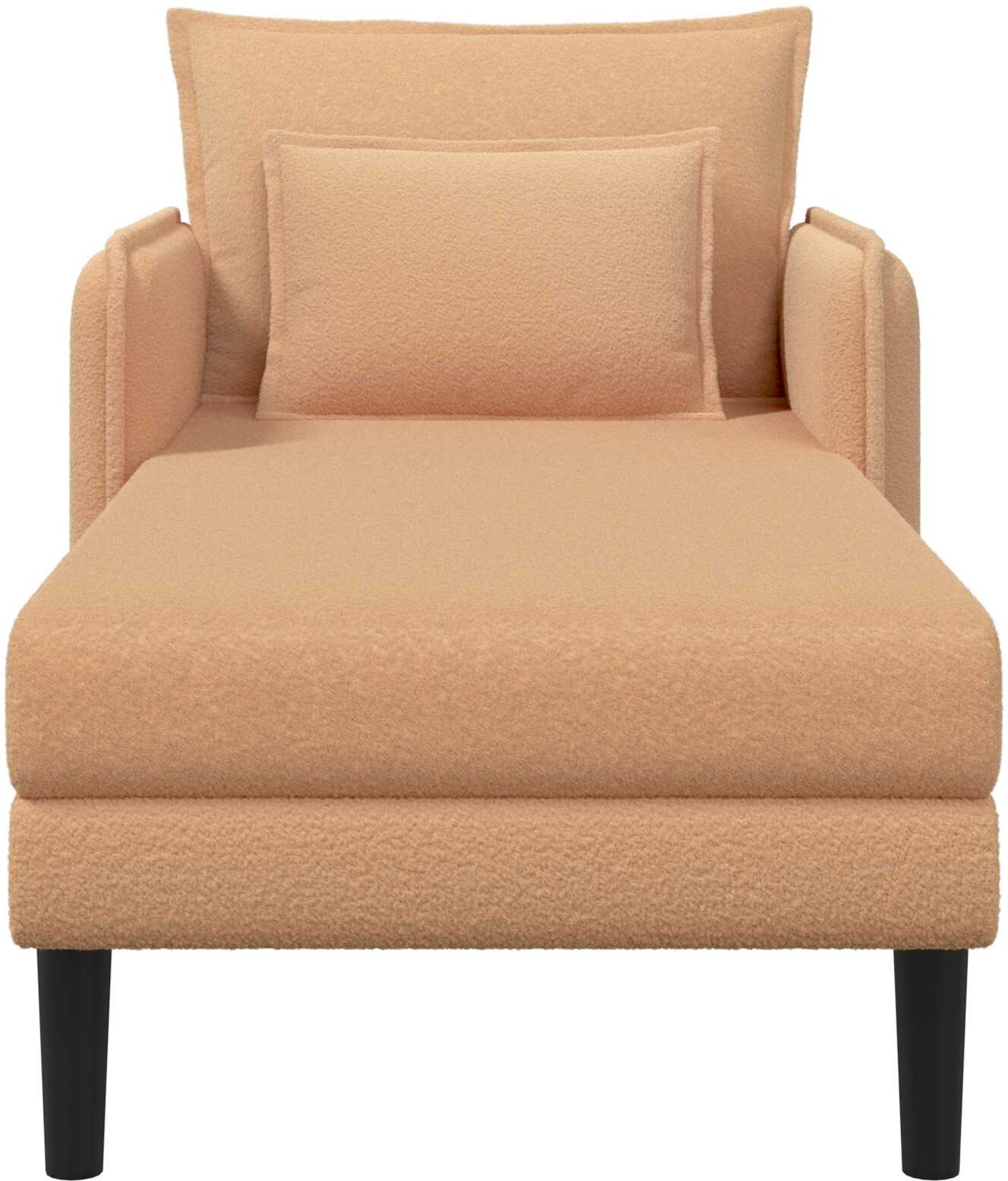 vidaXL Grande méridienne Beige Bouclé
