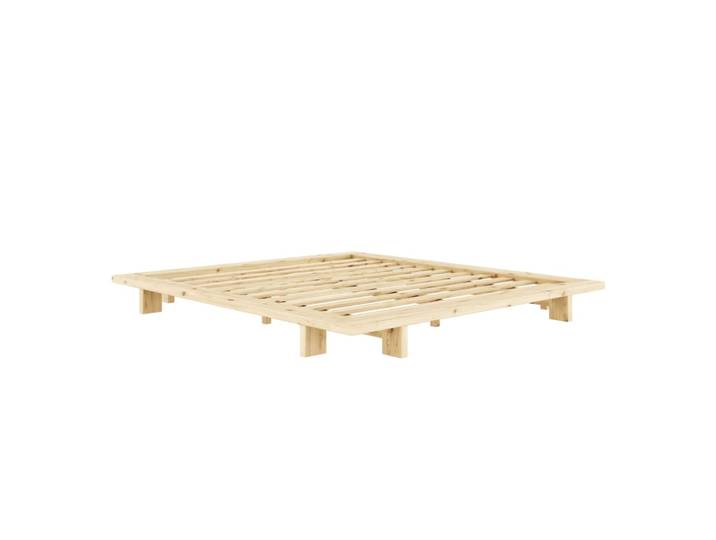 Lit futon japan en pin massif , avec sommier 140x200