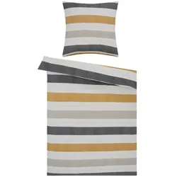 como Biber Bettwäsche  Bold Stripes ¦ gelb ¦ Maße (cm): B: 135
