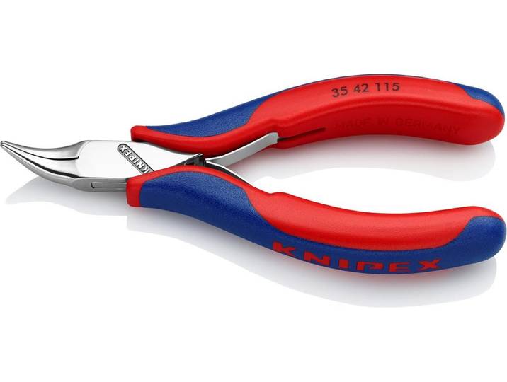 Knipex pince de préhension électronique DIN ISO9655 longueur 115mm plat-rond 45° poli miroir 2K-housses - 35 42 115 SB