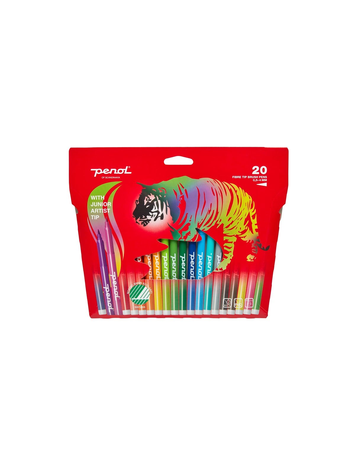 Penol Fibre Tip Brush pens x20