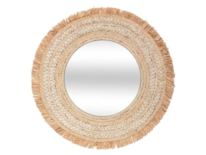 Atmosphera Createur d´interieur Spiegel zum Aufhängen Celia 68/68/3 cm, Braun, Rund, 68x3x68 cm, Spiegel, Wandspiegel