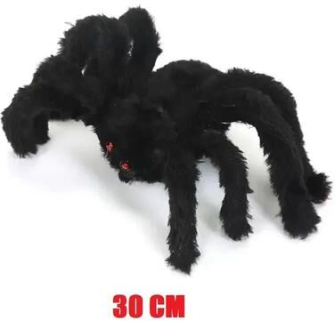 Uplifted Finds Giant Plush Spider Halloween Decoration Horror Party Prop Outdoor Prop 30 Cm