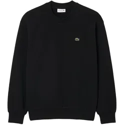 LACOSTE Herren Sweatshirt - Fleece Sweatshirt, Rundhals, Regular Fit Schwarz / 2XL
