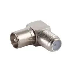IEC-Winkeladapter, IEC-Stecker / F-Buchse