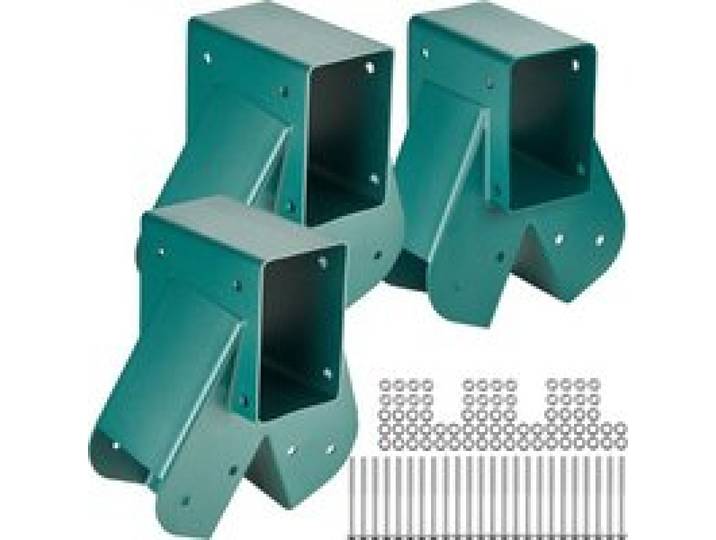 VEVOR 3 Stk. Schaukelverbinder 160 x 235 x 280 mm Schaukelwinkel Kohlenstoffstahl Pulverbeschichtet Wandverbinder Holzverbinder Kantholz Grün Vierkant Schaukelverbinder Eckverbinder für Gartenschaukel