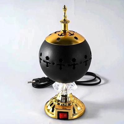 Uplift Picks Plug In Electric Bakhoor Burner Metal Arabian Home Aroma Incense Censer black