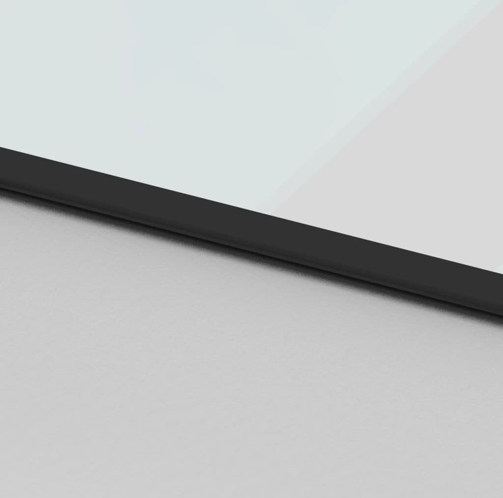 Latitude Run Aesa Glass Sliding Doors Black 205cm H x 102.5cm W
