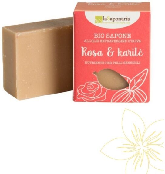 la saponaria Sapone Bio Delicato Rosa e Burro di Karitè