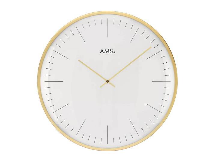 Wanduhr Myponga Aluminium, gebürstet Ø 40cm Messing/Weiß/Messing