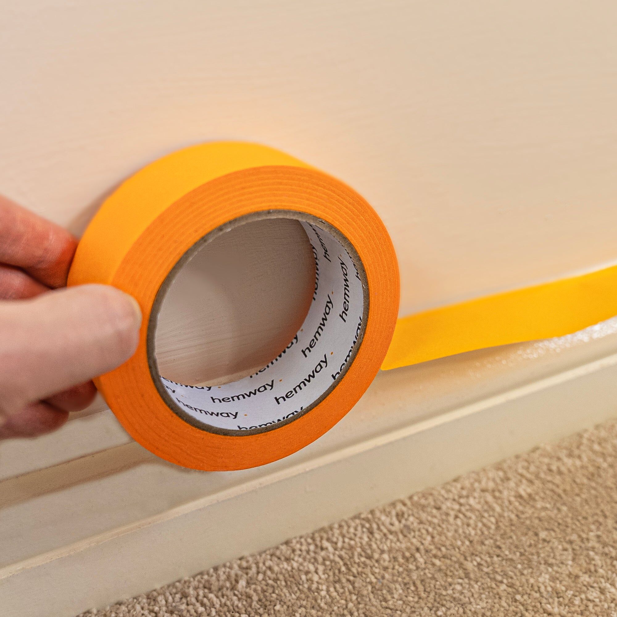 Hemway Premium Painters Masking Tape   Paint Blocking Technology 36mm x 50m   Sharp Paint Lines No Paint Bleed - 1 Pack
