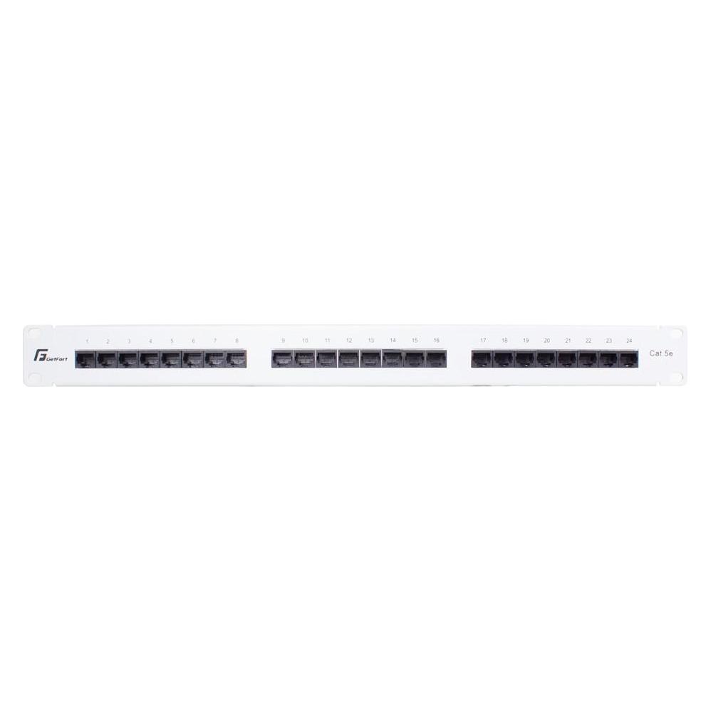 Getfort PATCH-PANEL UTP CAT.5E 24 ANSCHLÜSSE GRAU PGF-5EUTP24-B5-G (GETFORT)