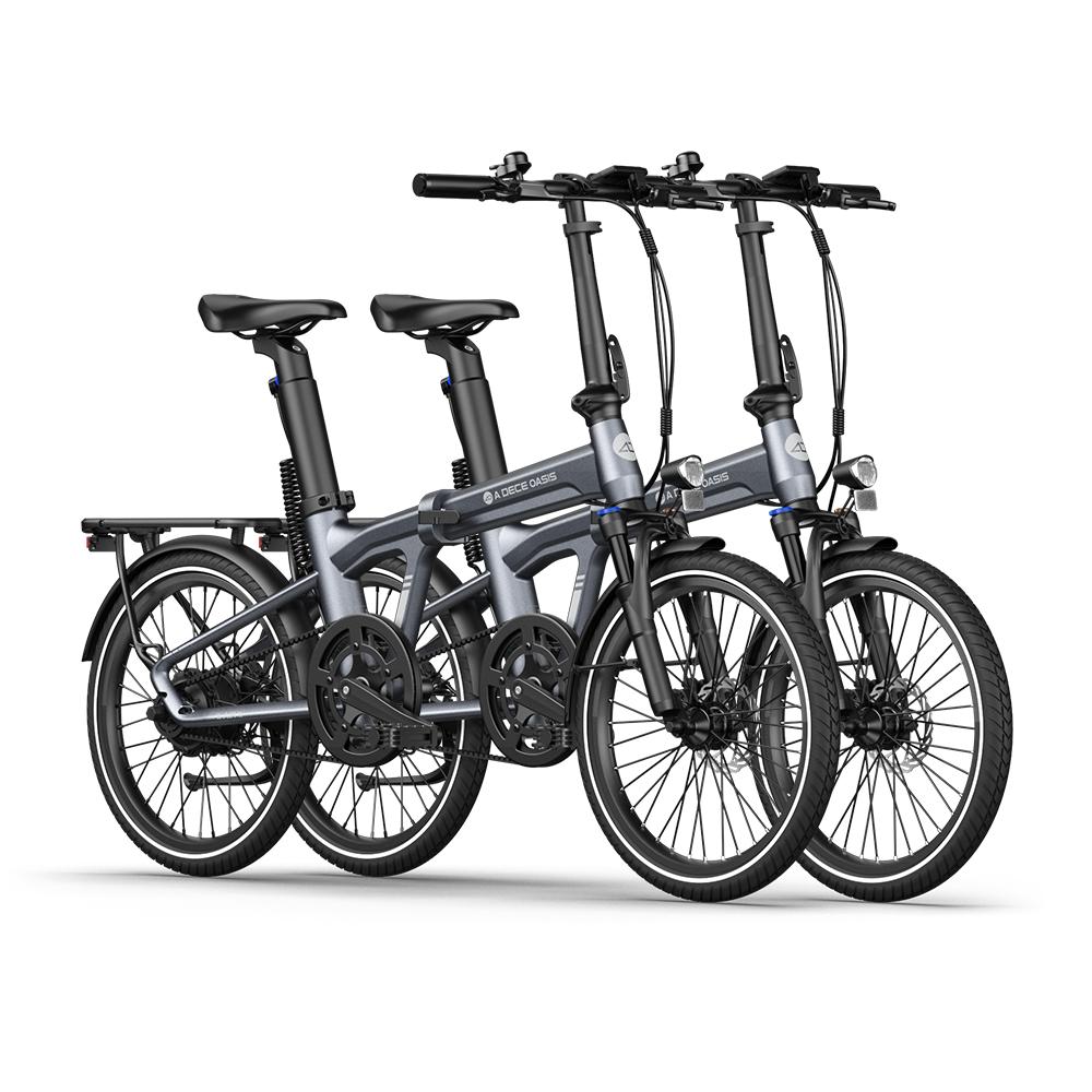 ADO EBike 2*Air 20S Elektrofahrrad, Faltrad,klapprad Riemenantrieb,Citybike,20 zoll,250W,stvzo,ebike Damen/Herren Grau+Grau