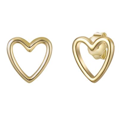 Paar Ohrstecker GLANZSTÜCKE MÜNCHEN "Set: GSM153", gold (gelbgold), Ohrringe, Damen, 8,2, in Herz Form