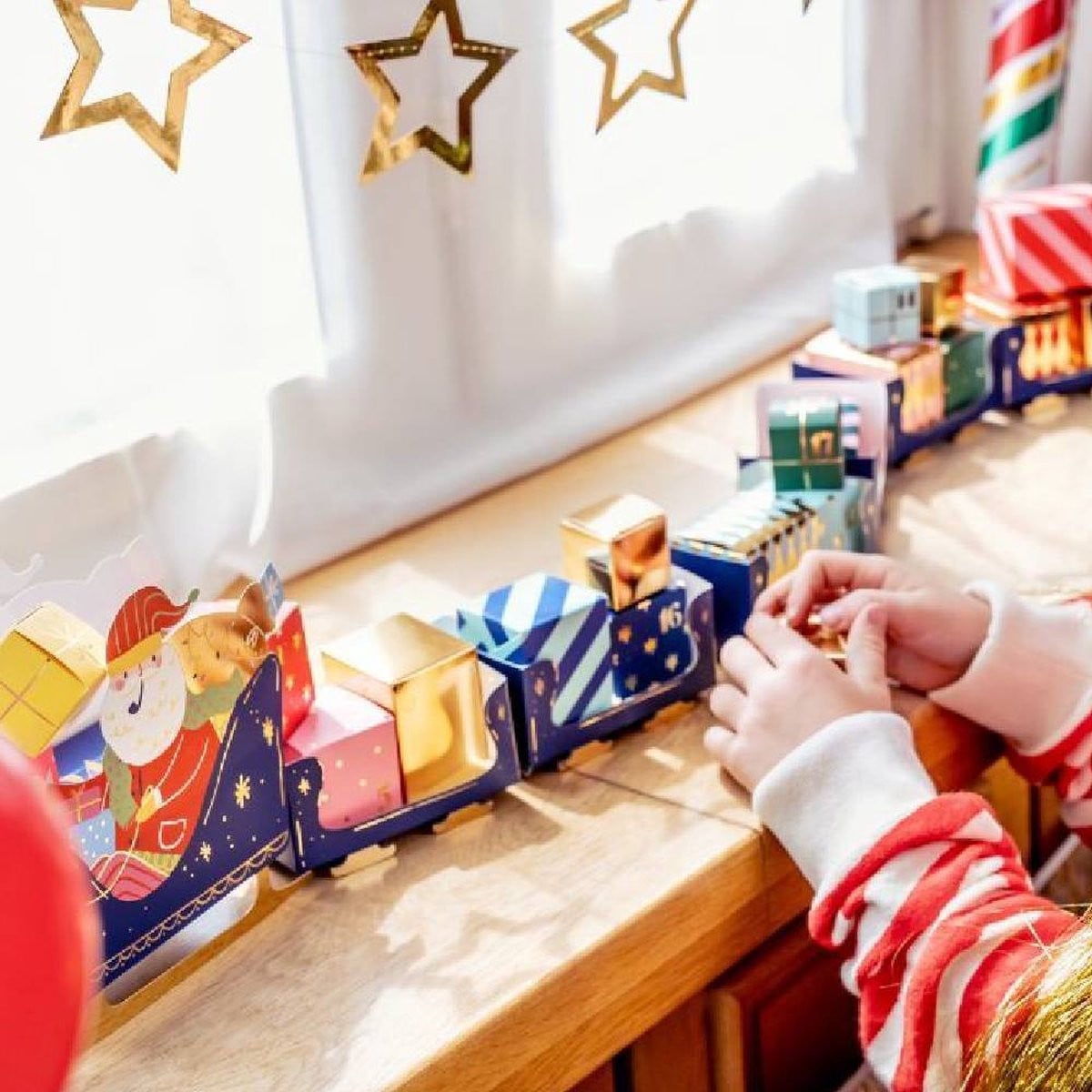 Partydeco Adventskalender Santa's Slee DIY voor kinderen