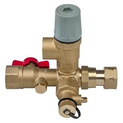 Metro Therm Sicherheitseinheit 10 ato für Warmwasserbereiter mit Sicherheitsventil, Rückschlagventil (0736099999)