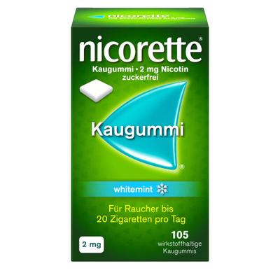 Nicorette Kaugummi 2 mg whitemint 105 St