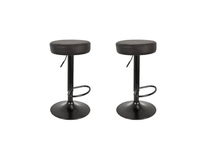 HOME DECO FACTORY Lot de 2 Tabourets de Bar Mumford Hauteur Réglable Noir Métal\, lot de 2 tabourets de bar Mumford\, hauteur réglable\, cuisine ou bar\, noir