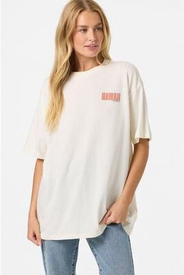 O'Neill s Shaka Hawaii Oversized T-Shirt in Tofu, Size 2XL