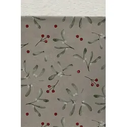 Tischdecke Winter Berries 100 x 140 cm, hellbraun