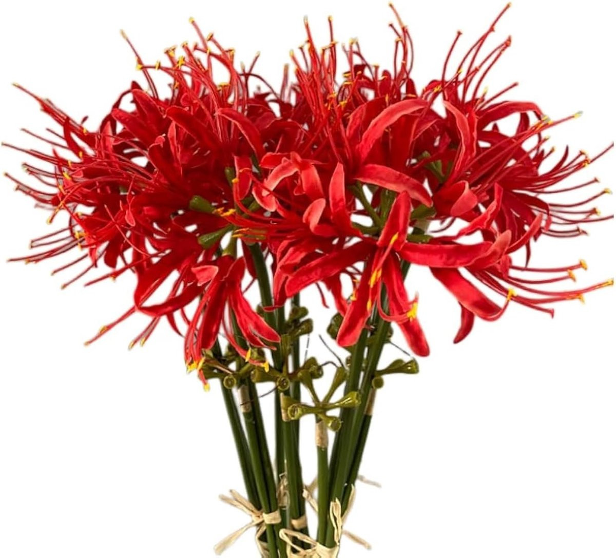 5 Stelen Kunstmatige Spinnenlelie Bloemen Rood - 69 cm Lycoris Decoratie