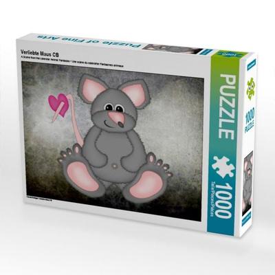 CALVENDO Puzzle Verliebte Maus CB | 1000 Teile Lege-Größe 64x48cm Foto-Puzzle für glückliche Stunden