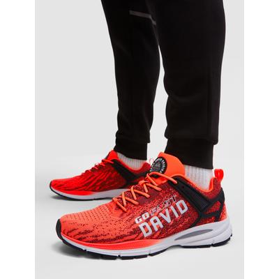 Sneaker CAMP DAVID, Herren, Gr. 44, rot (neon fire), Synthetik, Textil, bestickt, Schuhe Sneaker, mit Fersenstabilisator