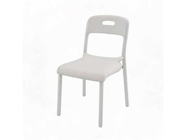 Acekool Stapelbare Esszimmerstühle 4er-Set – Kunststoffstühle mit Metallbeinen, wasserfest & fleckenresistent, ergonomische Rückenlehne für Küche, Esszimmer & Außen, einfache Montage – Farbe: Weiß