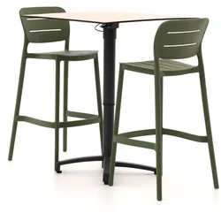 Forza Pazzia/Canzo 70 cm Gartenbar-Set  3-teilig stapelbar verstellbar