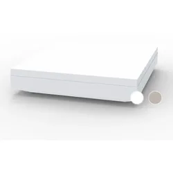 Vondom »VELA« Outdoor Daybed eckig White mit Bezug Silvertex White 4004 / Lackiert Hochglanz