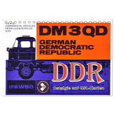DDR - Ostalgie auf QSL-Karten (Tischkalender 2027 DIN A5 quer), CALVENDO Monatskalender