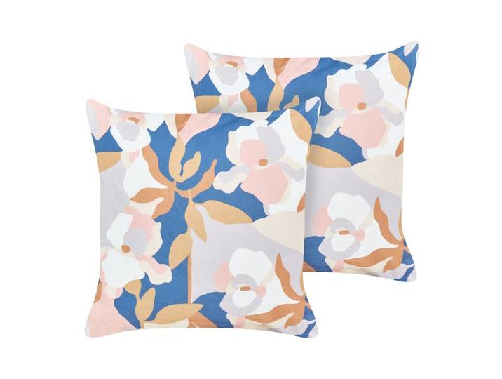 GARTENKISSEN 2er-Set Blumenmuster mehrfarbig 45/45 cm Verezzi