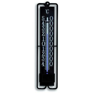 TFA Thermometer 12.3000.01, NOVELLI DESIGN, analoge Skala, -47 bis 50°C, für innen & außen, schwarz
