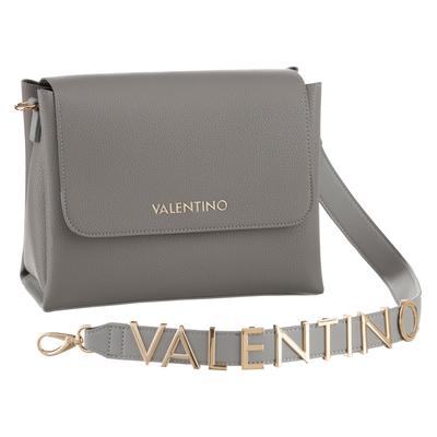 Schultertasche VALENTINO BAGS "ALEXIA", Damen, Gr. B/H/T: 27cm x 20cm x 12cm, bunt (grau), Lederimitat, unifarben, Taschen Schultertasche, Damen Handtasche, Schultertasche, Tragetasche mit Überwurf