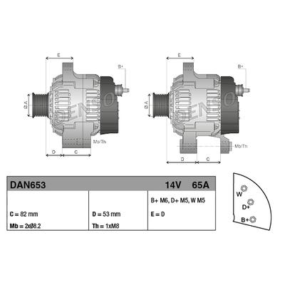 DENSO Generator DAN653