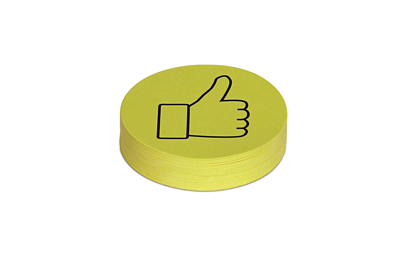 MAUL Moderationskarten Ø 9,5 cm gelb 6393802