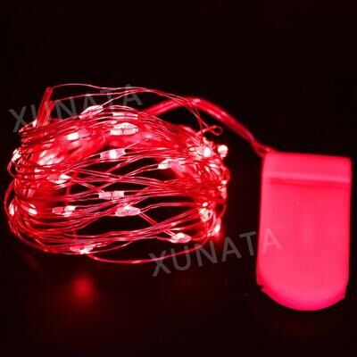 Uplift Picks 1M 2M 4M Battery Powered Fairy Lights Waterproof Copper Wire Garland red 2m
