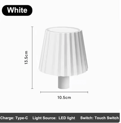 Inspire Picks Wireless LED Bottle Table Lamp Touch Control Rechargeable Bar Light rgb c Style white