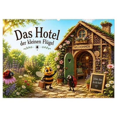 Das Hotel der kleinen Flügel (Wandkalender 2027 DIN A2 quer), CALVENDO Monatskalender