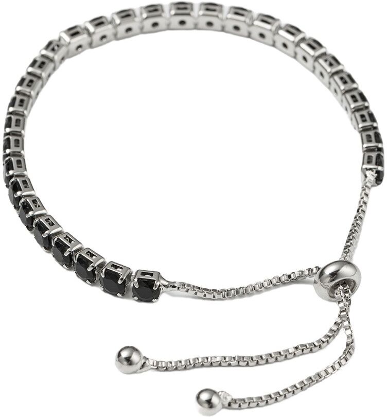 Armband FIRETTI "Schmuck Geschenk Kupfer Armschmuck Armkette", silberfarben, schwarz, schwarz, Armbänder, Damen, 23cm, Kupfer, Armband, Made in Germany - mit Zirkonia (synth.)
