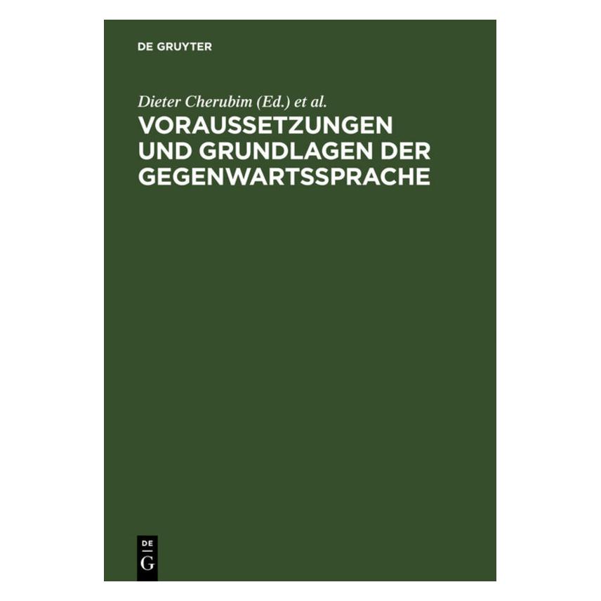 De Gruyter Voraussetzungen und Grundlagen der Gege (67709741)