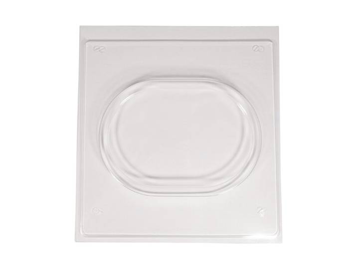 PET Giessform Dekoplatte Oval, 24,5x18x2cm, Rand 1,3cm breit