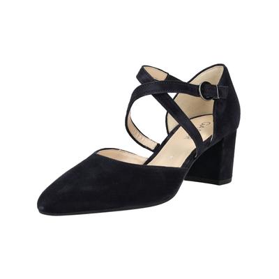 Pumps GABOR "Gabor Pumps Leder", Damen, Gr. 37,5, dunkelblau, Leder, Schuhe Pumps