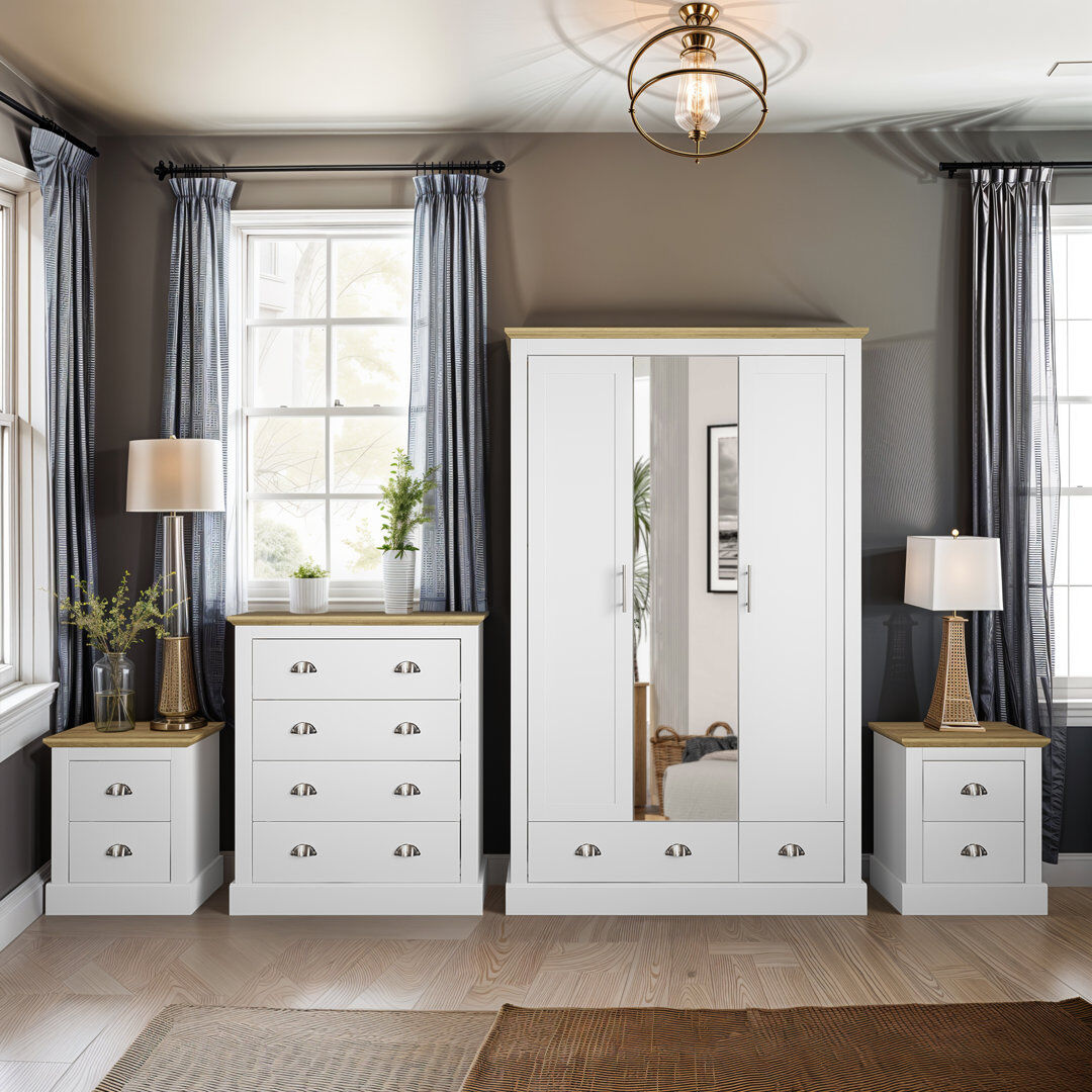 Brambly Cottage Octave 4 Piece Compact Bedroom Storage Set White