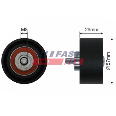 FAST Umlenk-/Führungsrolle, Zahnriemen ft44017 für Iveco