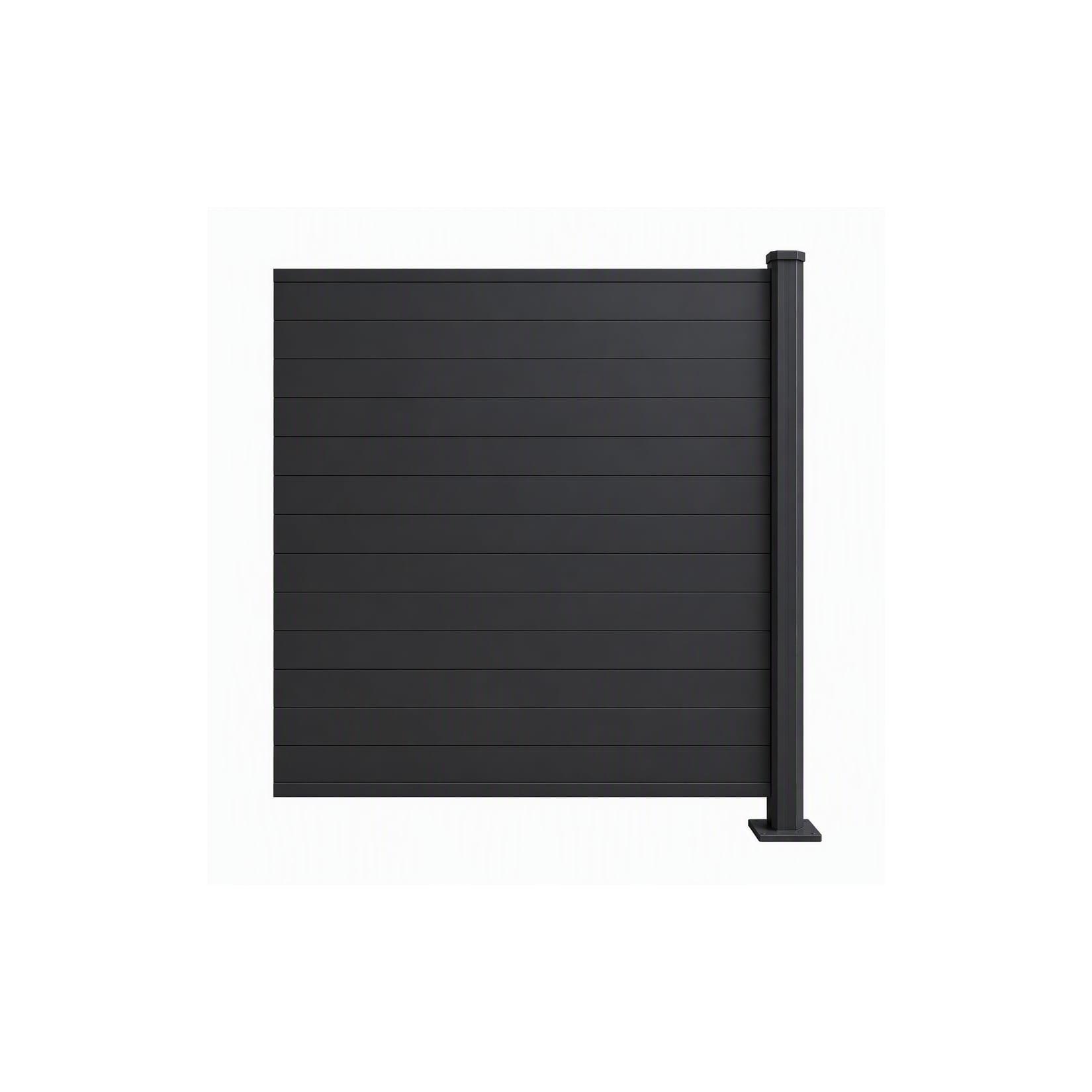 PV Zaun Sichtschutzzaun Solarzaun Erweiterungsfeld mit Lamellen 1837 x 1850 mm